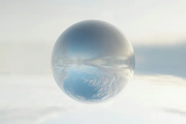 高清摄影 天空中的一张球体照片