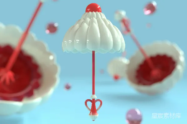 高清摄影 一个滑稽的冰淇淋甜点在漂浮。