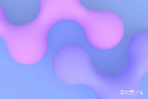 高清摄影 柔和色彩的抽象形状在蓝色背景上。