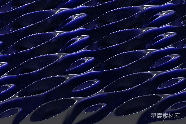 高清摄影 一大群波浪状的蓝色物体