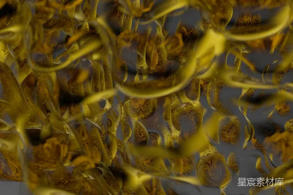 高清摄影 抽象的金色漩涡和纹理在深色背景上