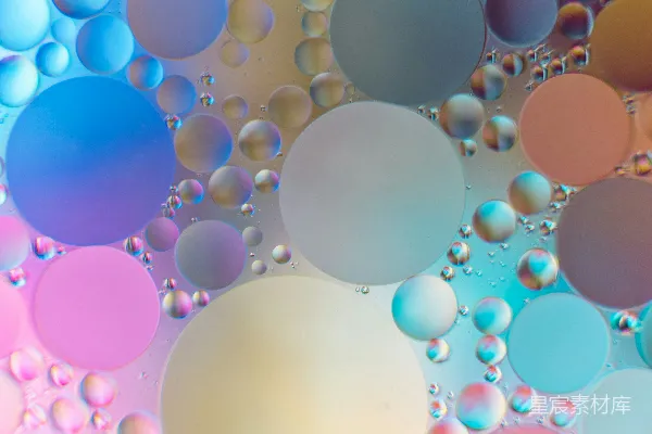 高清摄影 蓝色和粉色的泡泡插图