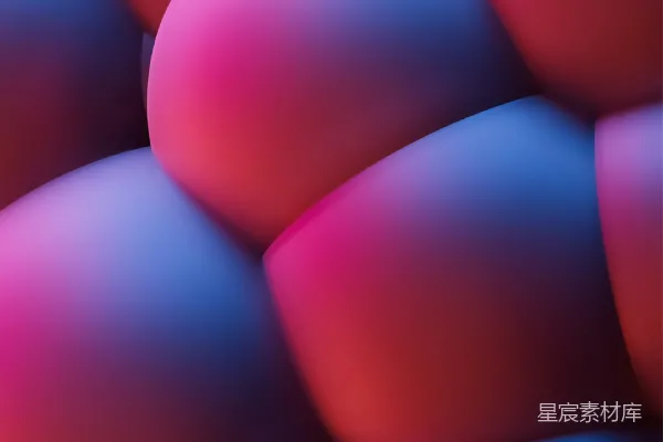 高清摄影 一堆粉蓝相间的球堆在一起。