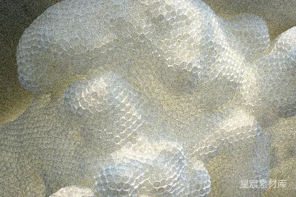 高清摄影 一尊由白色球体构成的雕塑的特写。