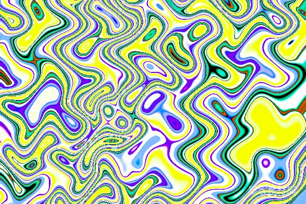 高清摄影 抽象波浪图案，带有黄色、紫色和蓝色的颜色。