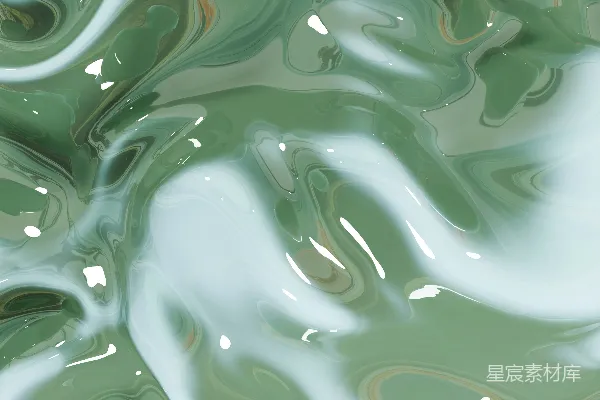 高清摄影 一张绿色和白色液体的特写照片