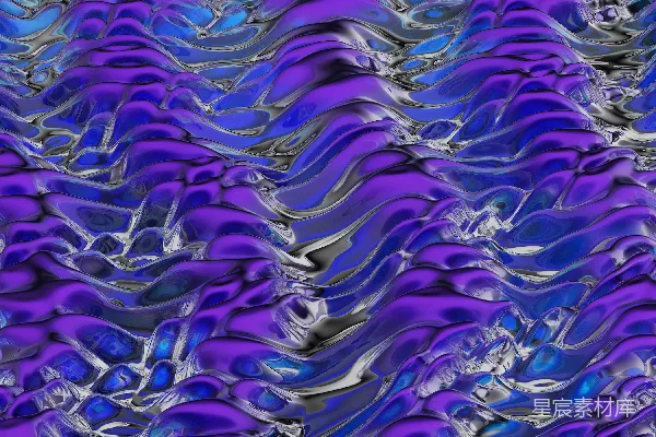 高清摄影 一幅紫色和蓝色波浪的抽象图像