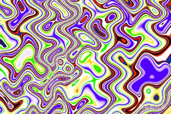高清摄影 抽象的波浪图案，色彩鲜艳