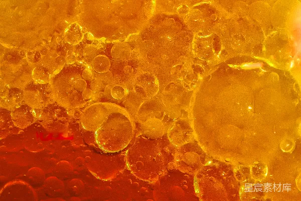 高清摄影 橙色和黄色的气泡在特写摄影中