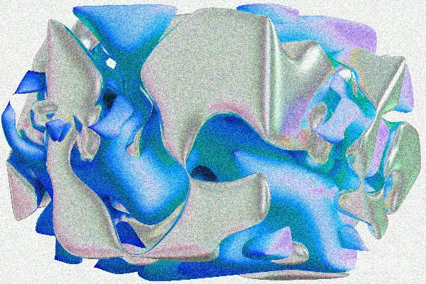 高清摄影 蓝银相间的彩虹色球体