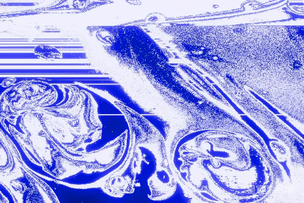 高清摄影 蓝色抽象艺术，以泡泡和漩涡为特征。