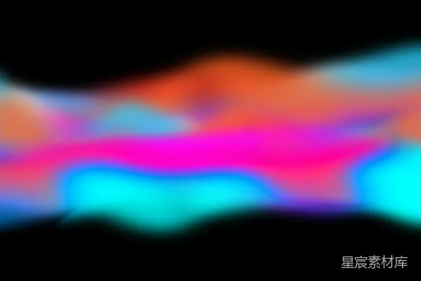 高清摄影 黑色背景上的抽象彩色模糊形状