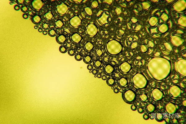高清摄影 黄色气泡的特写，呈现出图案状。