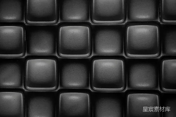 高清摄影 一个由暗色、有衬垫的正方形组成的网格