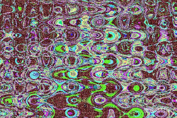 高清摄影 棕色背景上的彩色圆形波浪抽象图案。