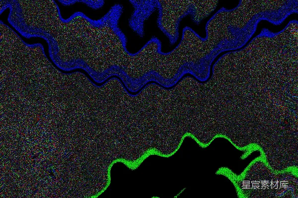 高清摄影 灰色背景上蓝绿波浪的抽象图案