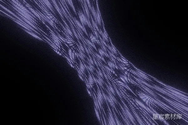 高清摄影 抽象的紫色线条在黑色背景中扭曲。