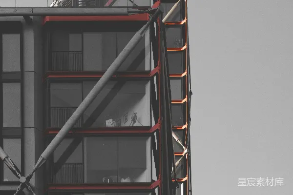 高清摄影 红色和灰色的建筑