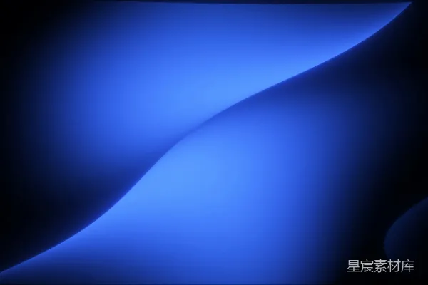 高清摄影 蓝光的抽象曲线在黑色背景上