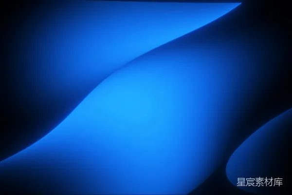 高清摄影 蓝色抽象曲线在黑色背景上