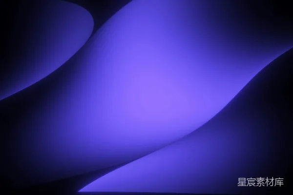 高清摄影 紫色的抽象曲线在黑色背景前。