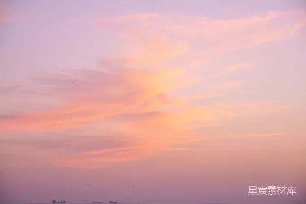 高清摄影 橙色和蓝色的天空