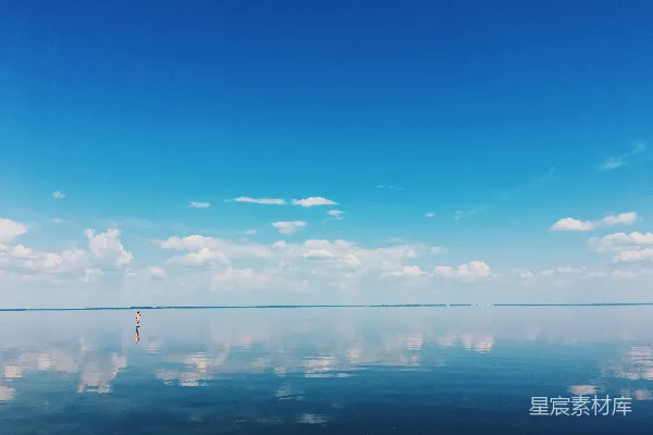 高清摄影 蓝天下的水域