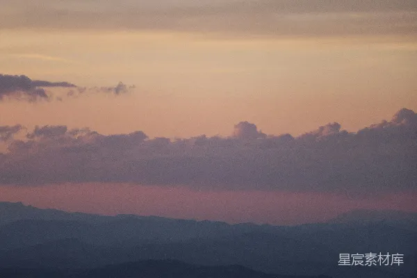 高清摄影 日落时分的山景