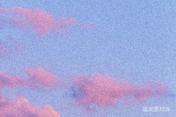 高清摄影 粉蓝相间的多云天空