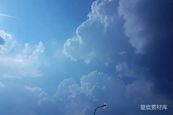 高清摄影 白天的白云和蓝天