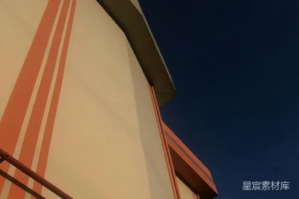 高清摄影 白色和橙色的建筑
