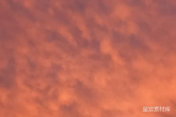 高清摄影 粉红和橙色的云在日落时出现