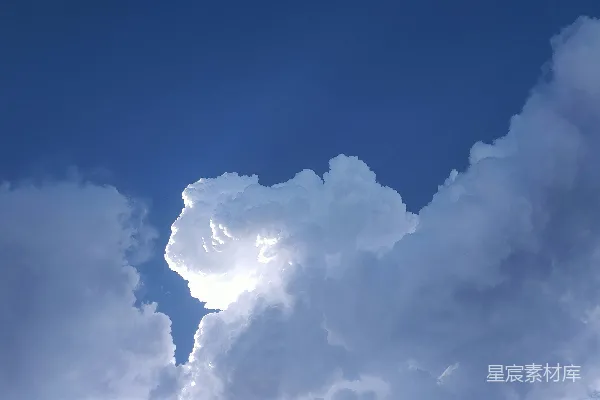 高清摄影 一架飞机在多云的蓝天中飞行