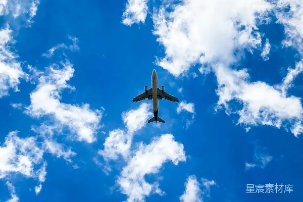 高清摄影 白天空中的飞机