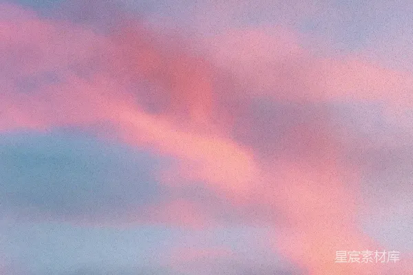 高清摄影 天空中的粉蓝云朵