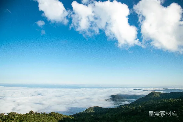 高清摄影 从高处俯瞰云海和群山的景象