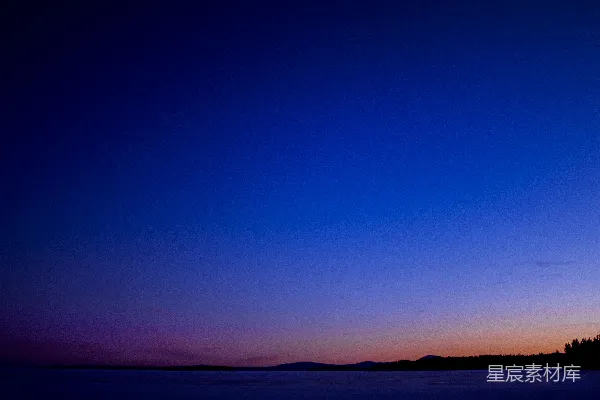 高清摄影 夕阳下山峦的剪影