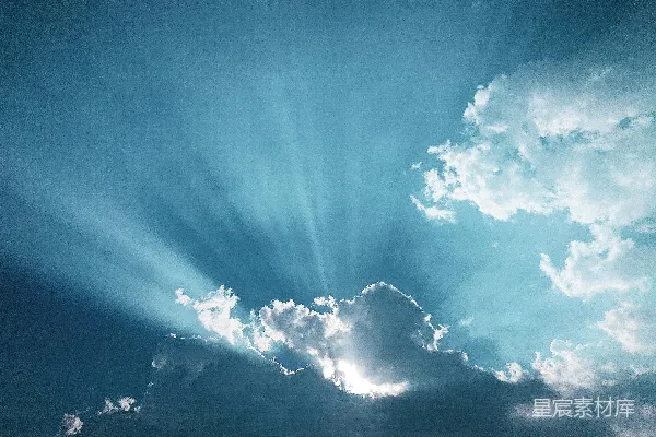 高清摄影 太阳透过云层照耀在天空中。