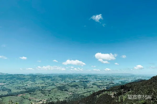 高清摄影 从高处俯瞰山谷的景色