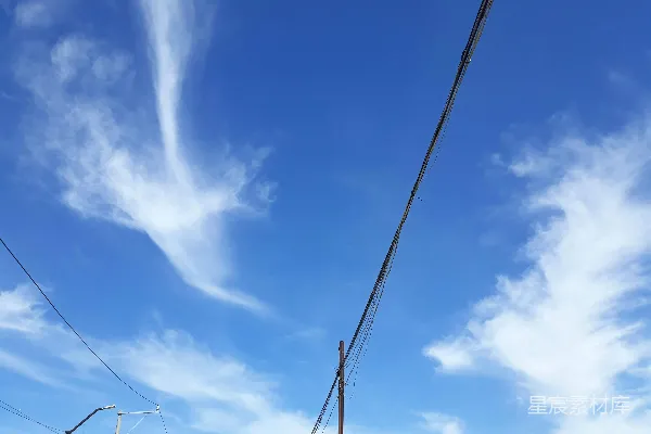 高清摄影 一组电线