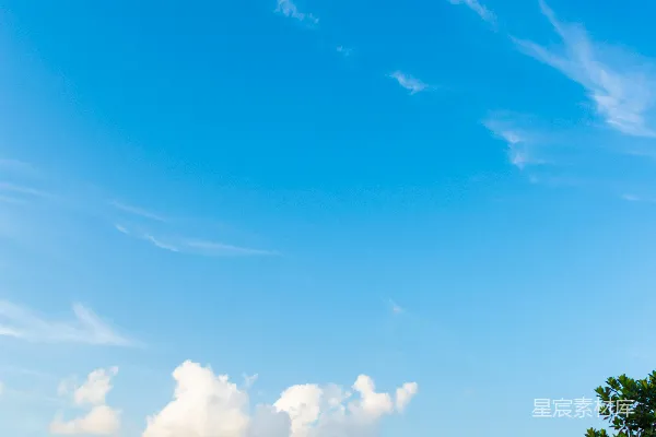 高清摄影 一片绿油油的田野，树木葱郁，蓝天如洗。