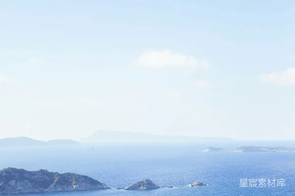 高清摄影 一个有岛屿的水域