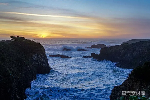高清摄影 从悬崖上看海景