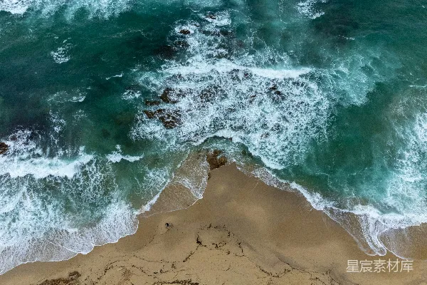 高清摄影 海浪拍打沙滩的声音