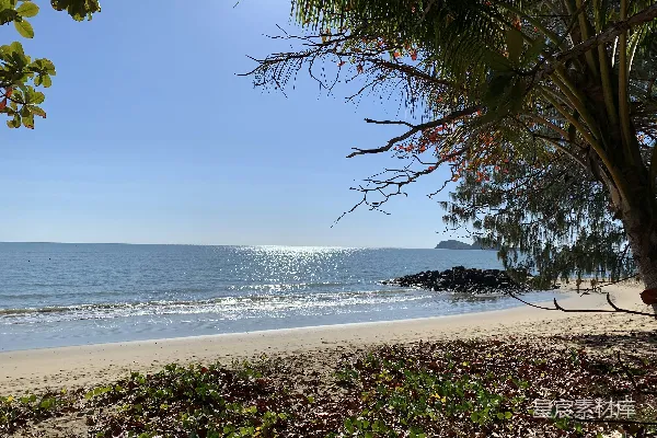 高清摄影 海平面上的海岸线