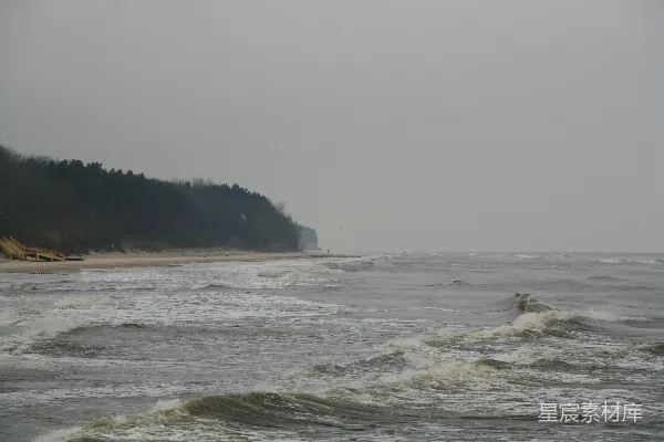 高清摄影 从海洋上看海滩的景色