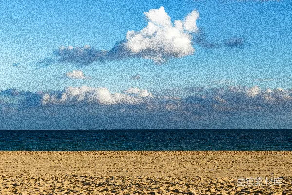 高清摄影 蓝天下的海岸