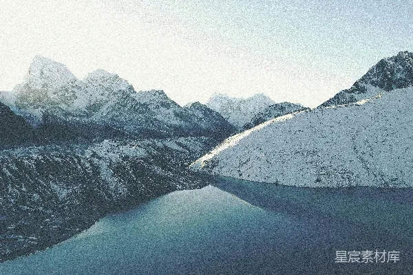 高清摄影 冰雪覆盖的山地摄影