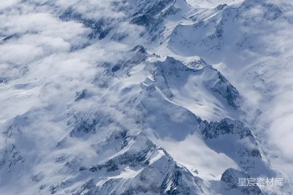 高清摄影 雪山航拍