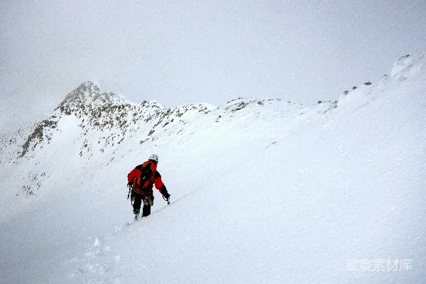 高清摄影 两个人在白天的积雪地面上行走。